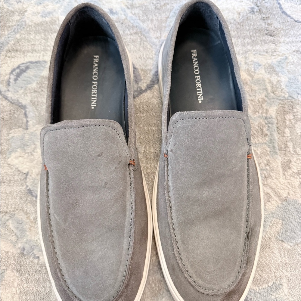 Franco Fortini Charcoal Men's Slip-On Loafers